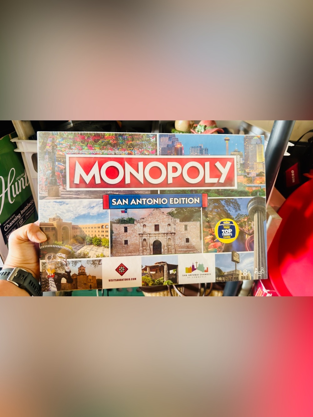 Monopoly San Antonio Edition Board Game - Red/White Box